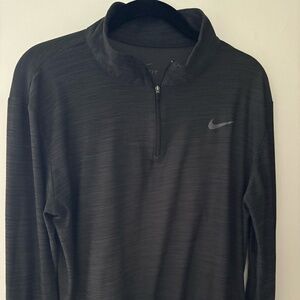 Nike Shirt Womens Top Size Medium Charcoal Gray Running  Half Zip